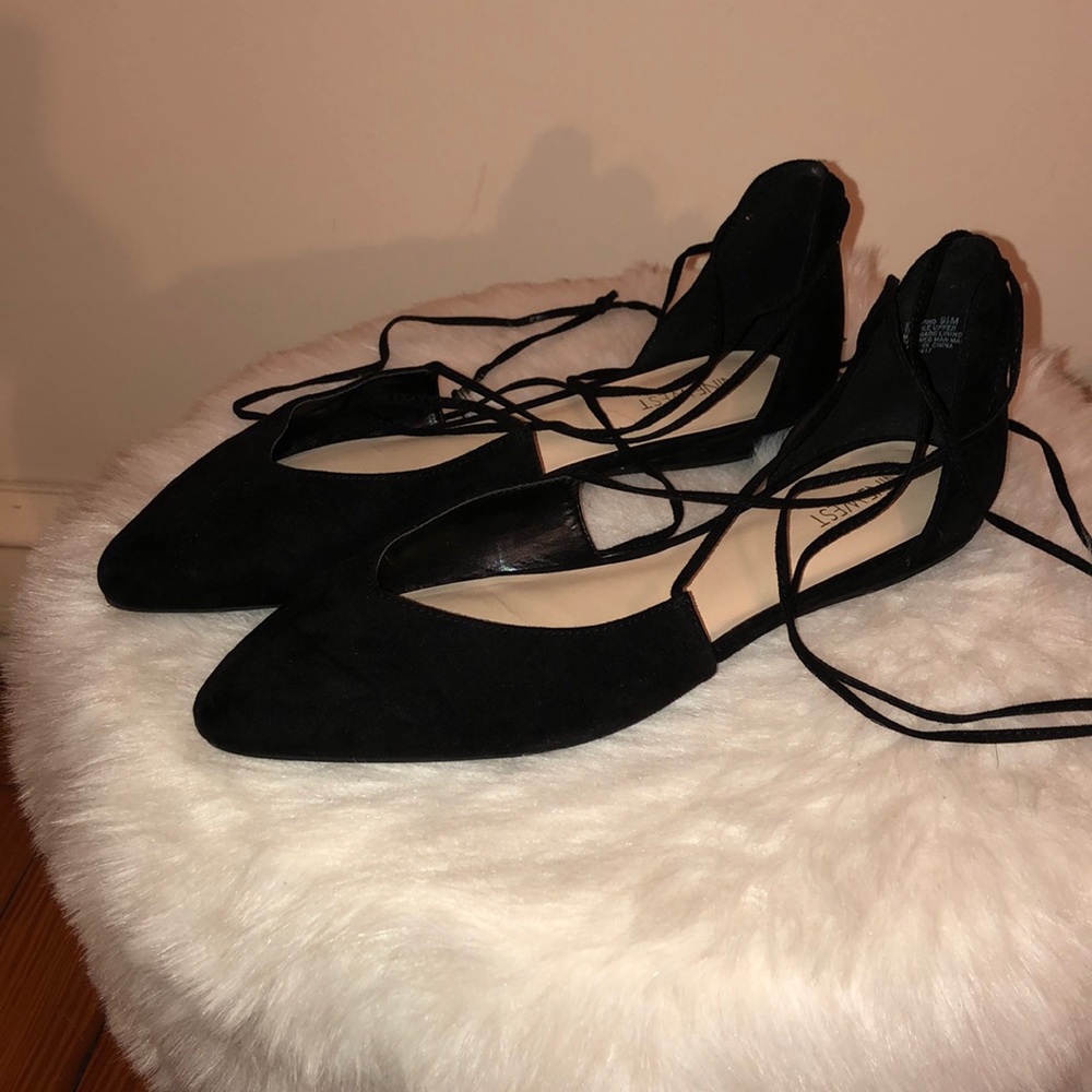 Lace up flats